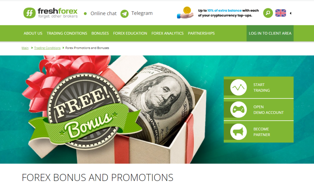 Forex No Deposit Bonus - 10% Bonus