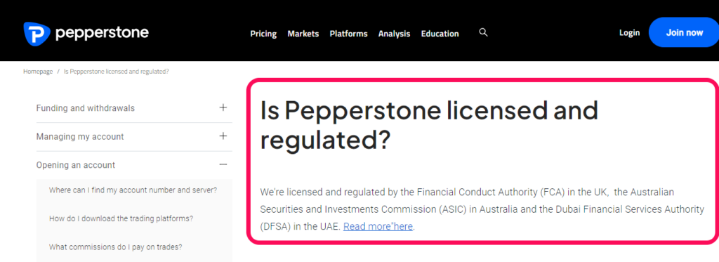 Pepperstone Regulators