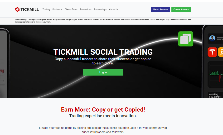 Tickmill Social Trading